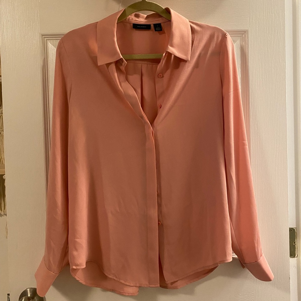 light pink long sleeve button-down